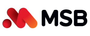 MSB logo with red stylized M and black text on white background